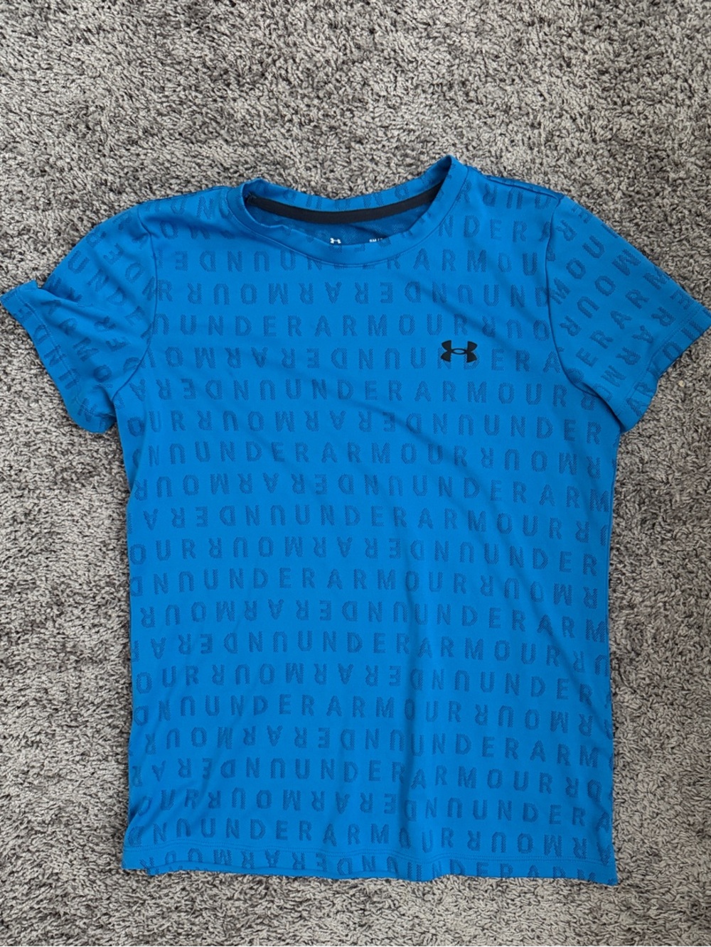 Under Armour Blue All-Over Logo Performance Tee